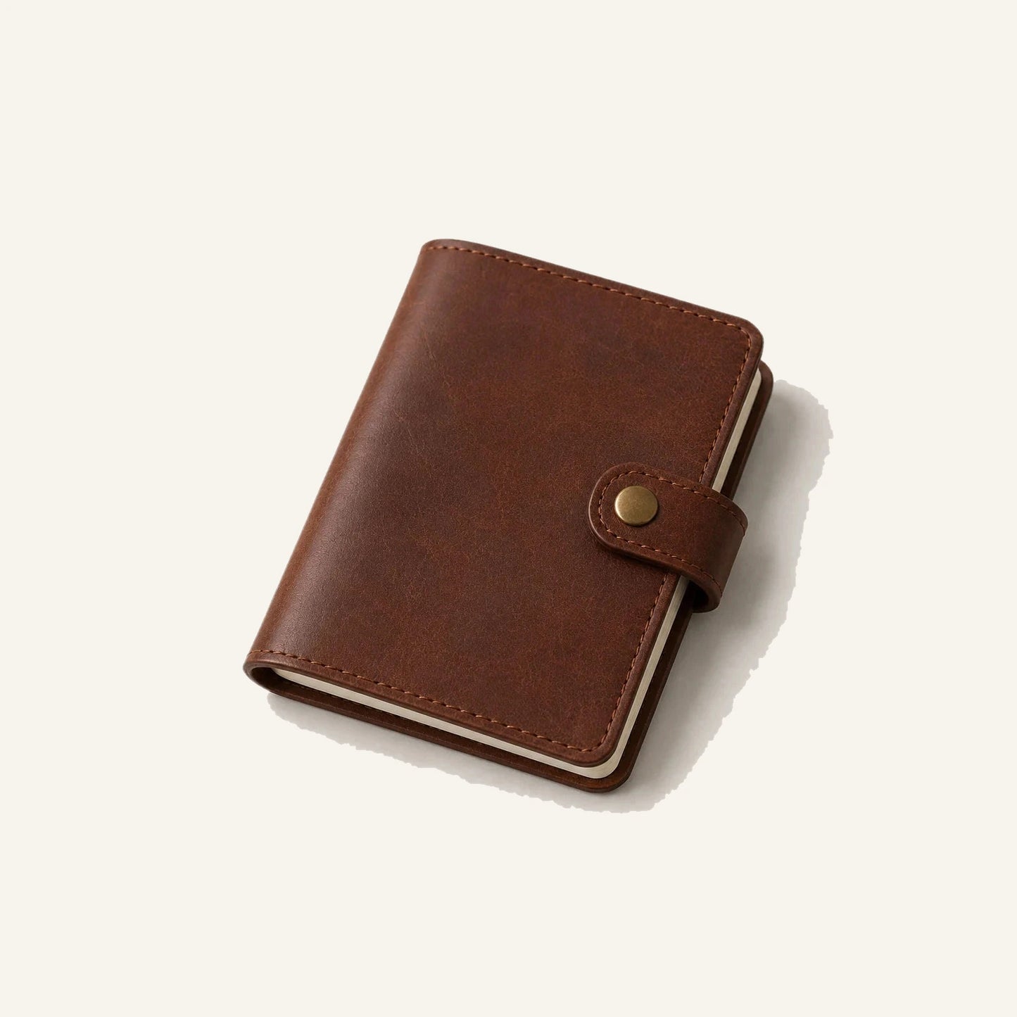 Pocket Leather Notebook Cover with Snap Closure (Wholesale/OEM Manufacturer)