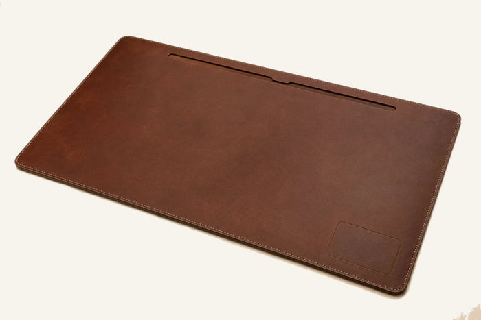 Leather Desk Mat with Cable Slot (Wholesale/OEM Manufacturer)