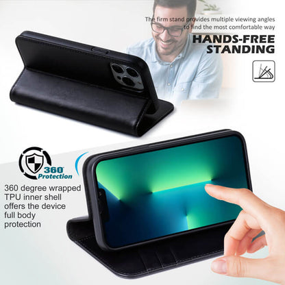 Aaronscase Genuine Black Leather iPhone 15 Case (Wholesale / Manufacturer)