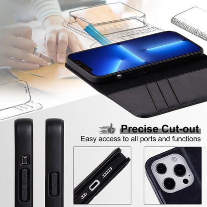 Aaronscase Genuine Black Leather iPhone 15 Case (Wholesale / Manufacturer)