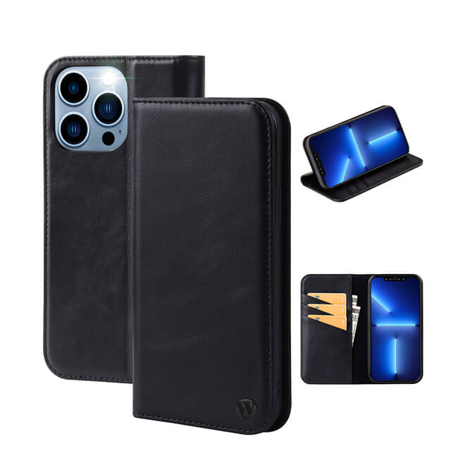 Aaronscase Genuine Black Leather iPhone 15 Case (Wholesale / Manufacturer)