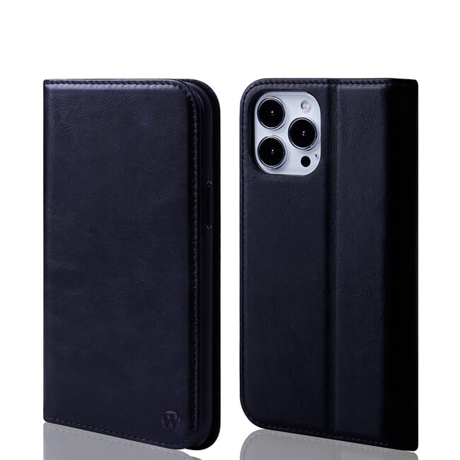 Genuine Black Leather iPhone 15 Case (Wholesale/OEM Manufacturer)