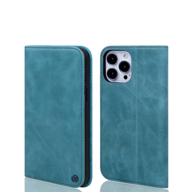 Aaronscase Custom Genuine Leather iPhone 16 Wallet Case (Wholesale/Manufacturer)