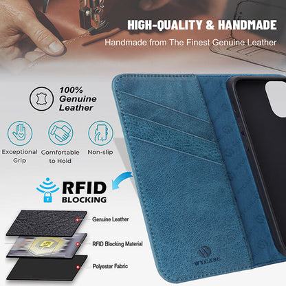Aaronscase Custom Genuine Leather iPhone 16 Wallet Case (Wholesale/Manufacturer)