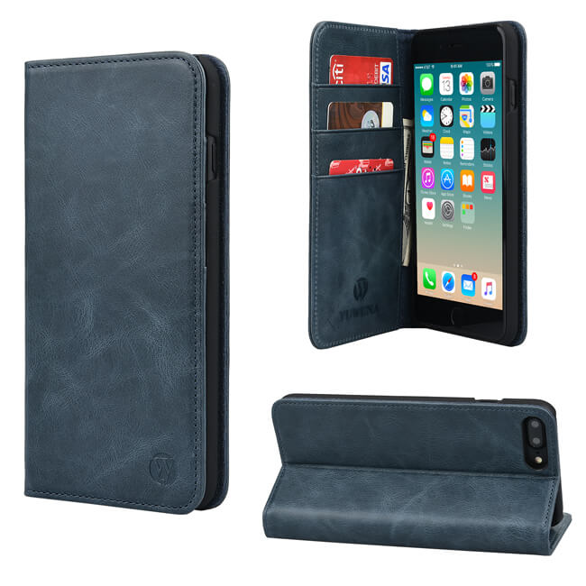 Aaronscase Blue Leather Phone Case (Wholesale/Manufacturer)