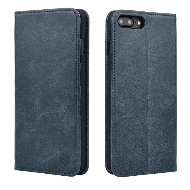 Aaronscase Blue Leather Phone Case (Wholesale/Manufacturer)