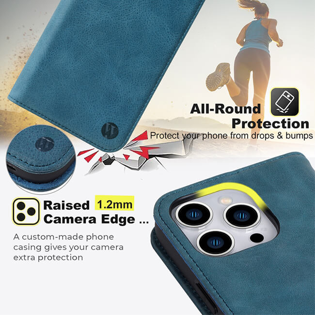 Aaronscase Custom Genuine Leather iPhone 16 Wallet Case (Wholesale/Manufacturer)