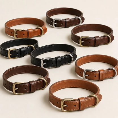 Custom color and hardware options for leather dog collar wholesale orders