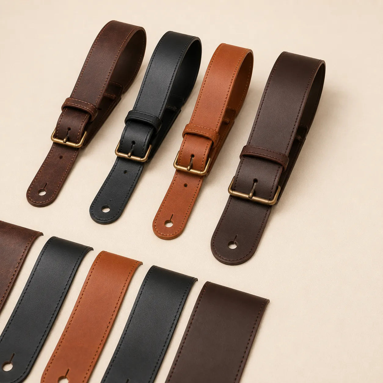 Custom color and width options for leather guitar strap wholesale orders