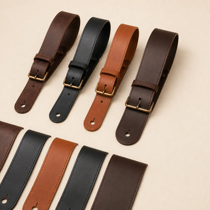 Custom color and width options for leather guitar strap wholesale orders