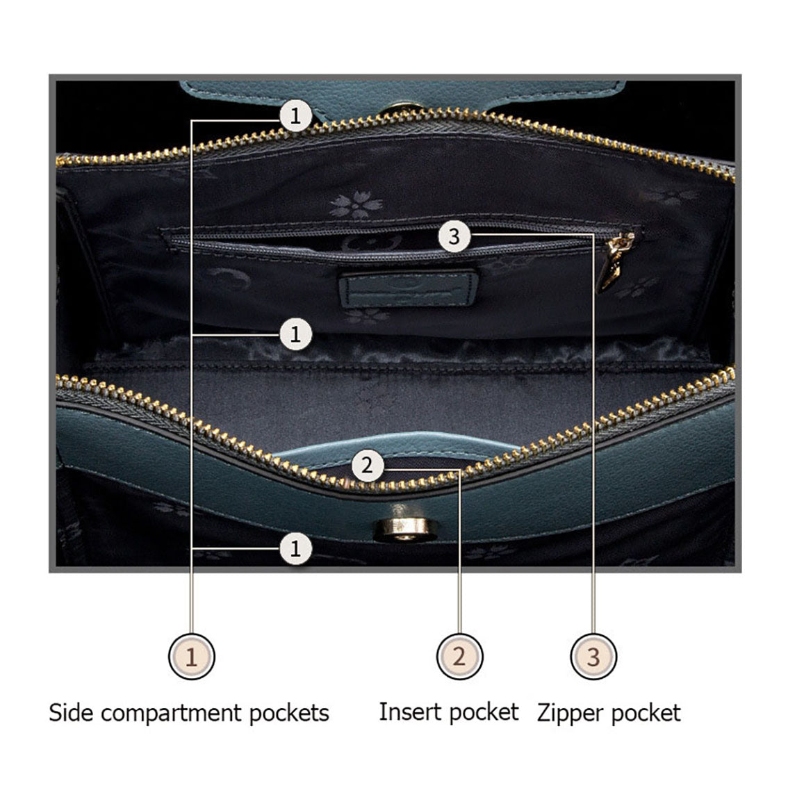 Crocodile-Embossed Genuine Leather Tote Bag - image 1