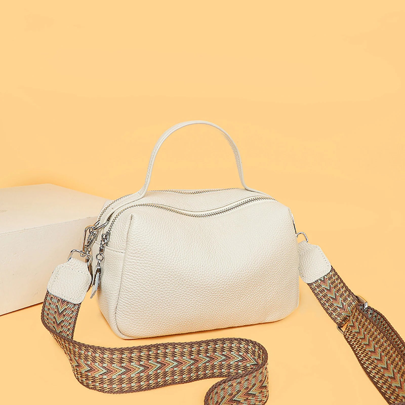 Boxy Top-Handle Crossbody Bag custom OEM reference 223966 - side or carry view