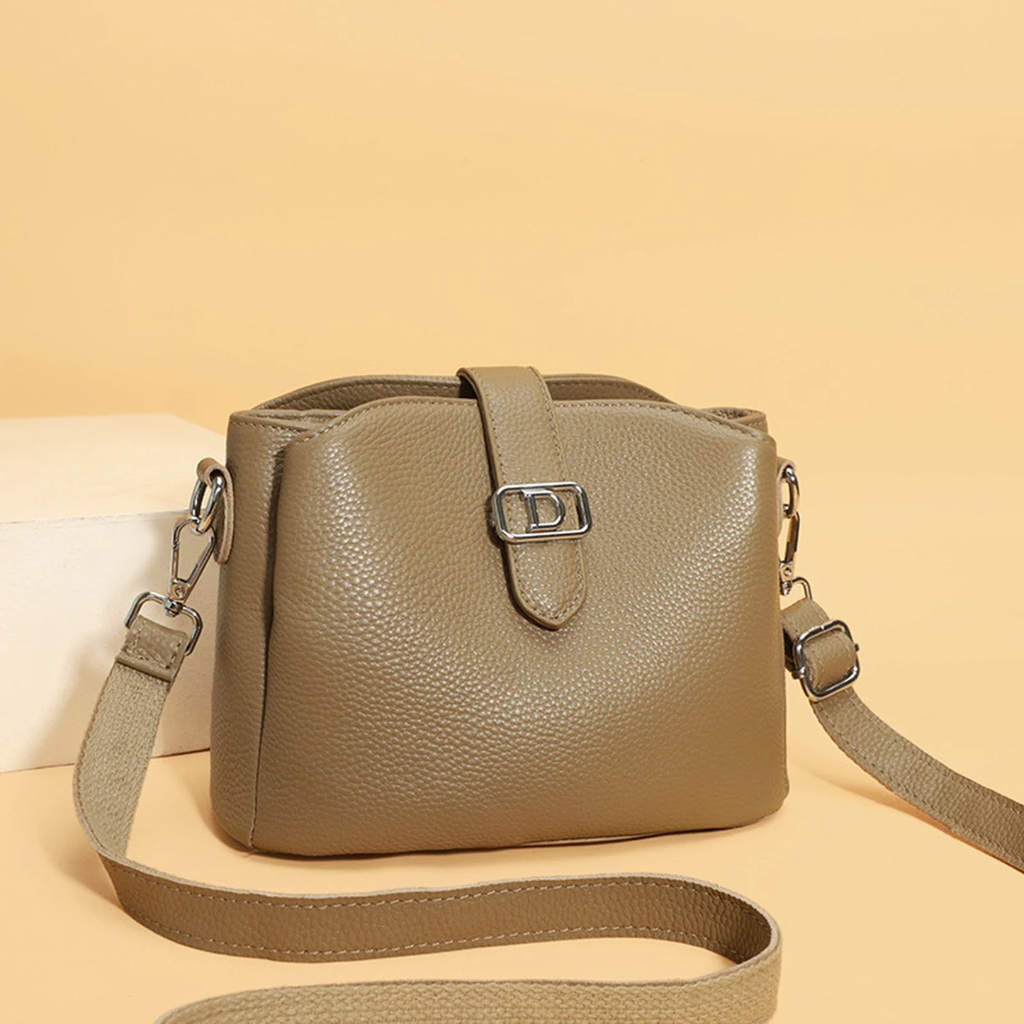 Buckle-Flap Crossbody Bag custom OEM reference CT&2259 - angled view