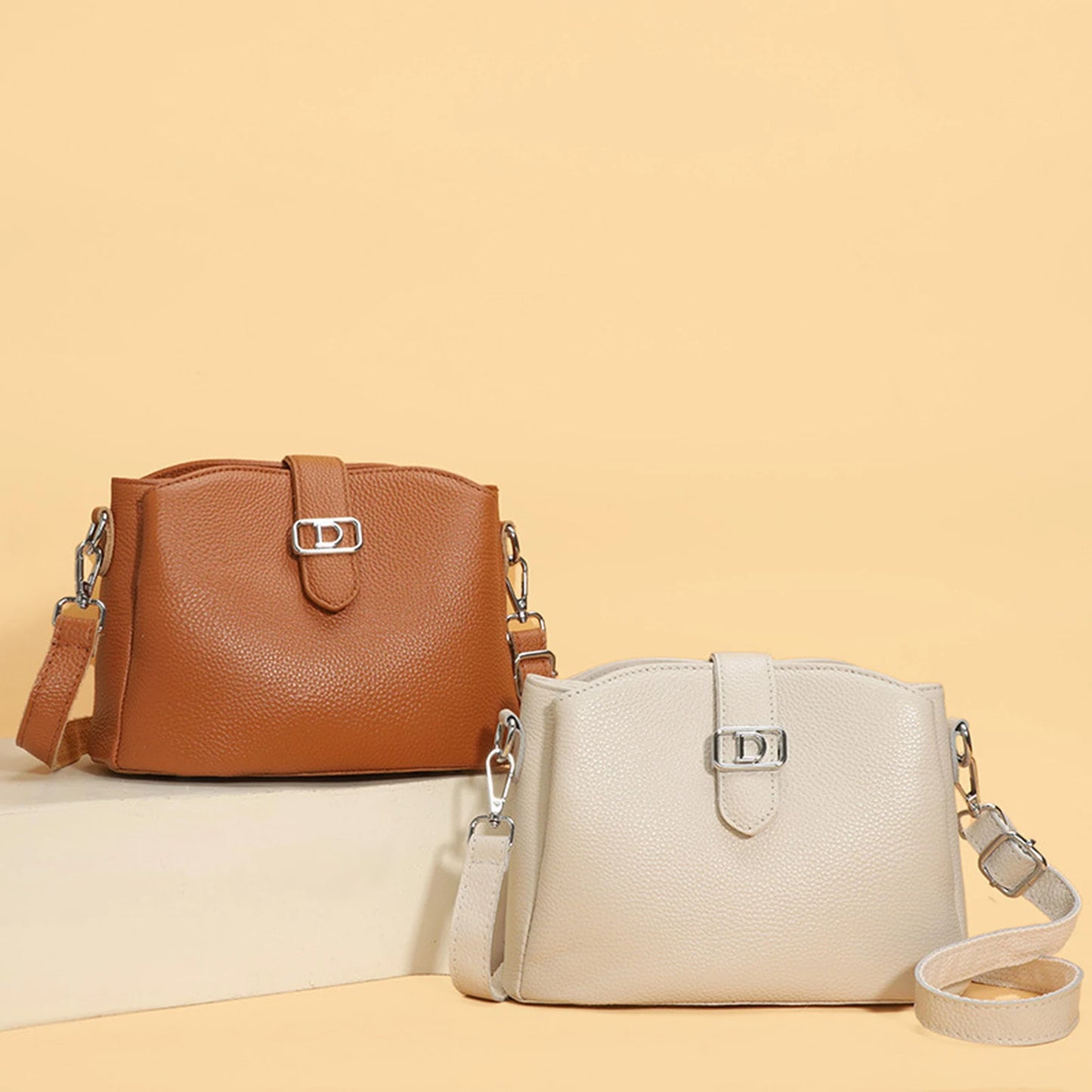 Buckle-Flap Crossbody Bag custom OEM reference CT&2259 - side or carry view