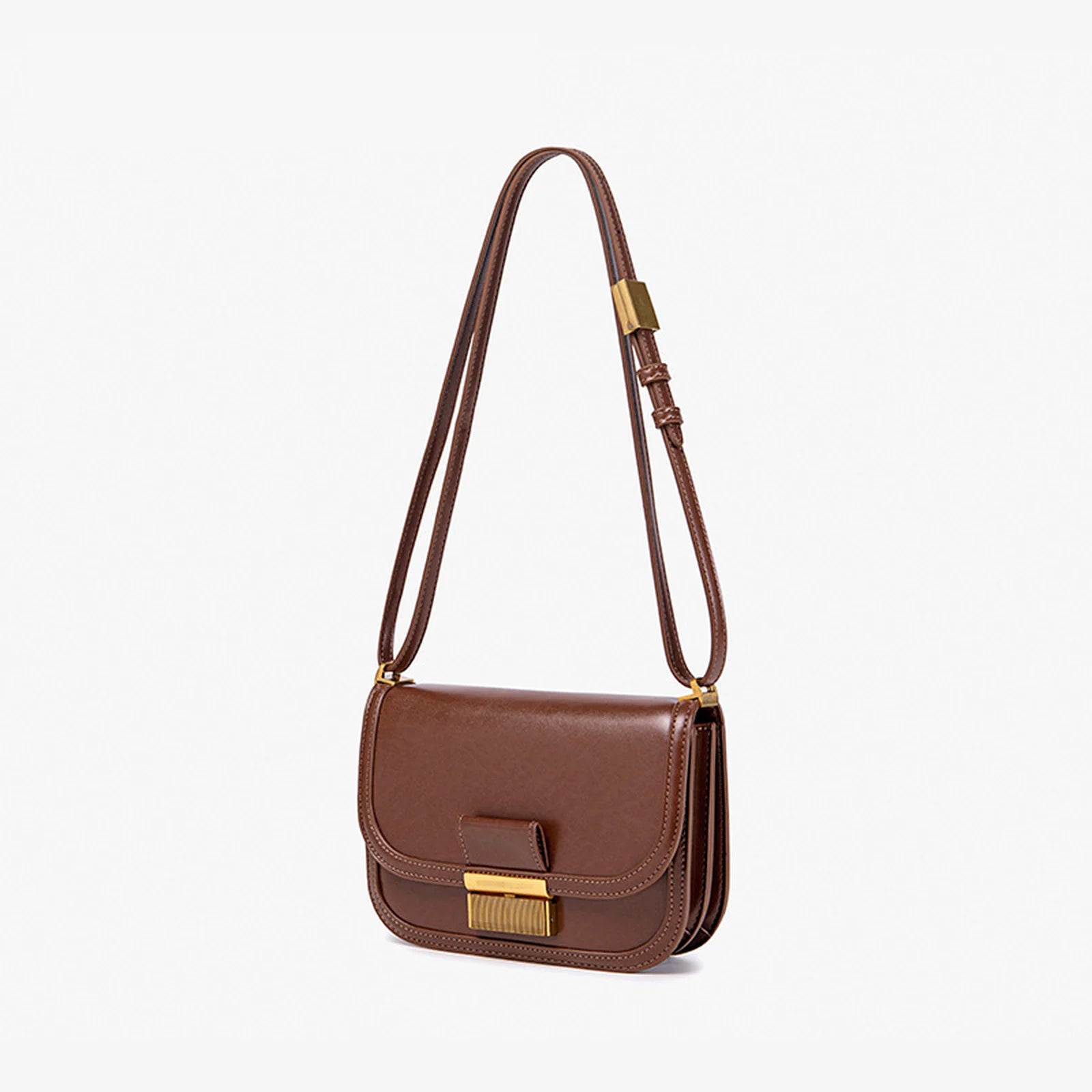 Color-Block Flap Shoulder Bag custom OEM reference C&K0250 - side or carry view