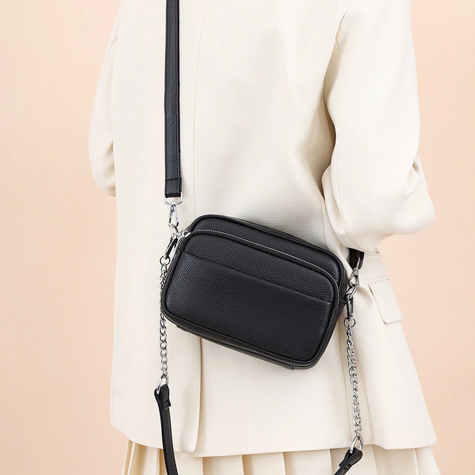 Compact Camera Crossbody Bag custom OEM reference YPJ1096 - angled view