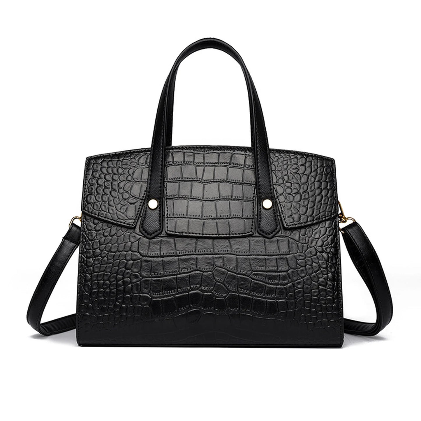 Crocodile-Embossed Structured Tote custom OEM reference YPJ&9125K1 - structure view