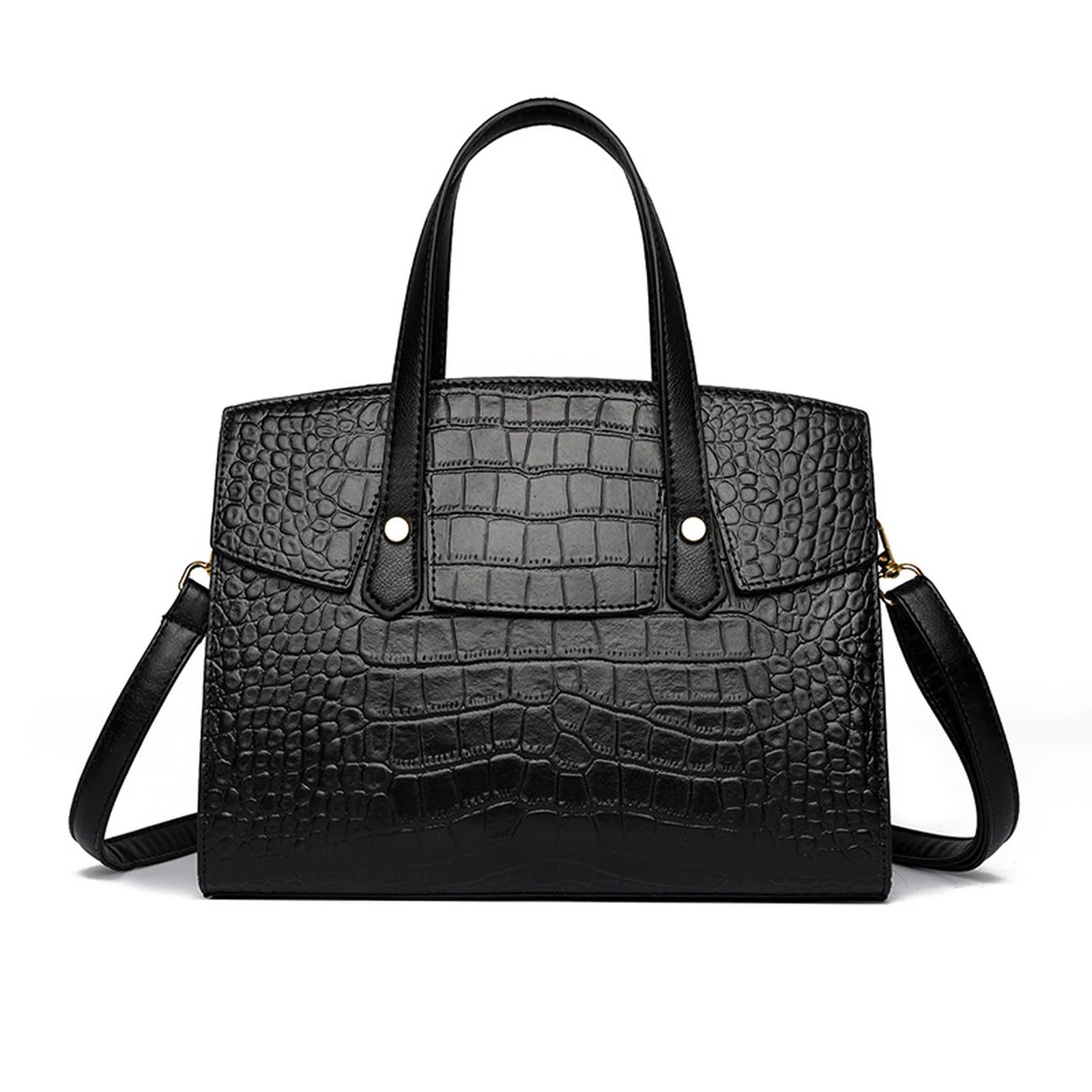 Crocodile-Embossed Structured Tote custom OEM reference YPJ&9125K1 - structure view