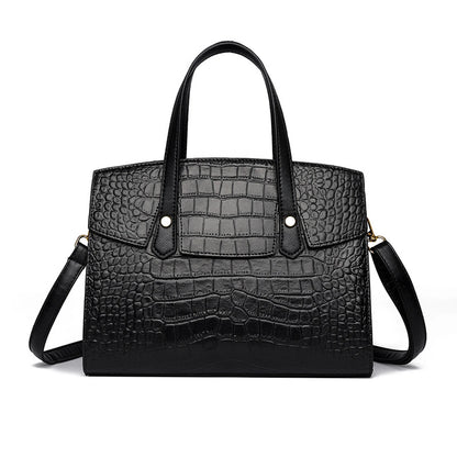 Crocodile-Embossed Structured Tote custom OEM reference YPJ&9125K1 - structure view