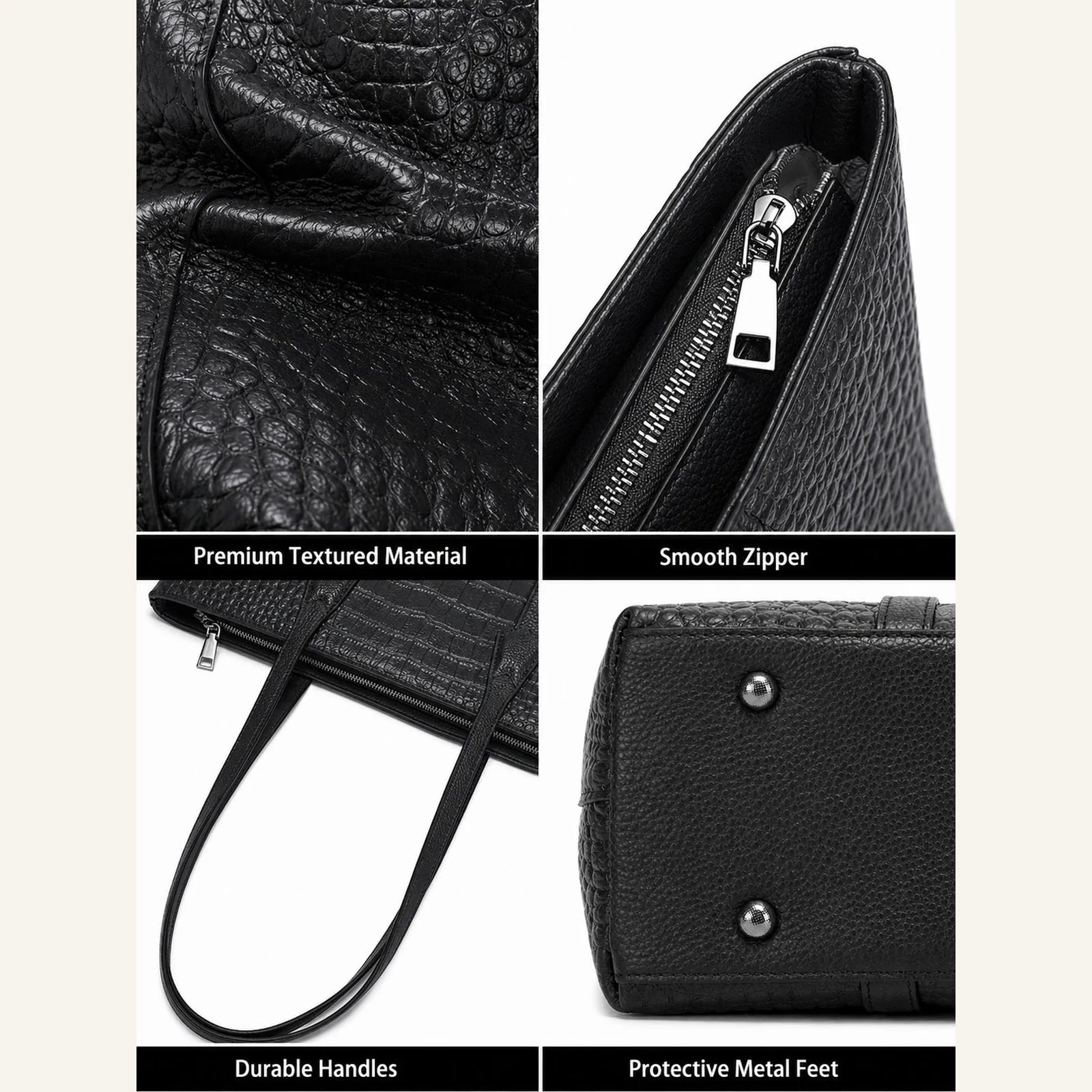 Crocodile-Embossed Work Tote Bag custom OEM reference 5588 - color or styling view