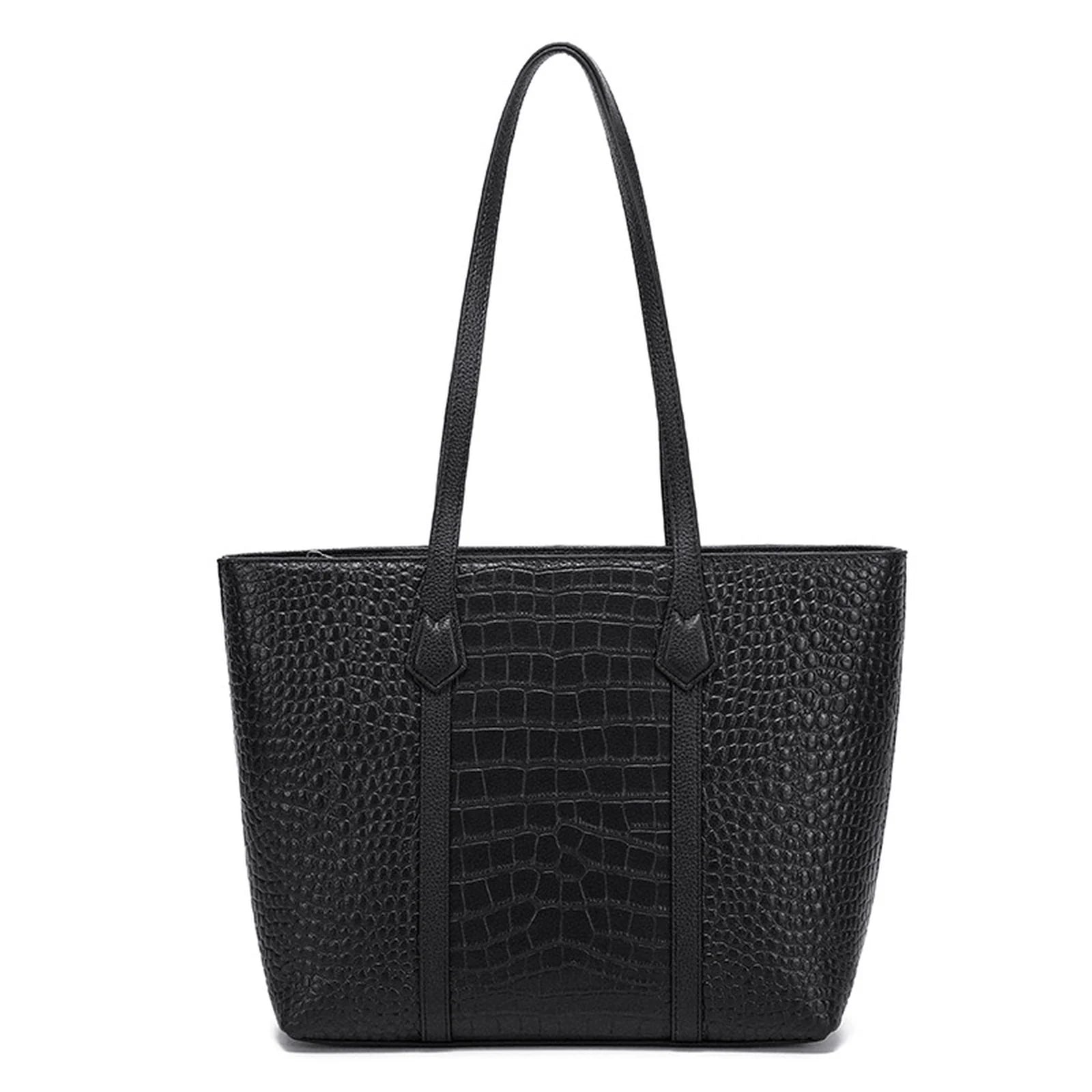 Crocodile-Embossed Work Tote Bag custom OEM reference 5588 - detail view