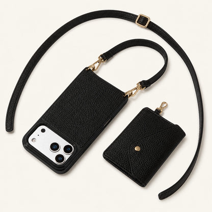 Custom Detachable Magnetic Wallet Crossbody Phone Case front product view