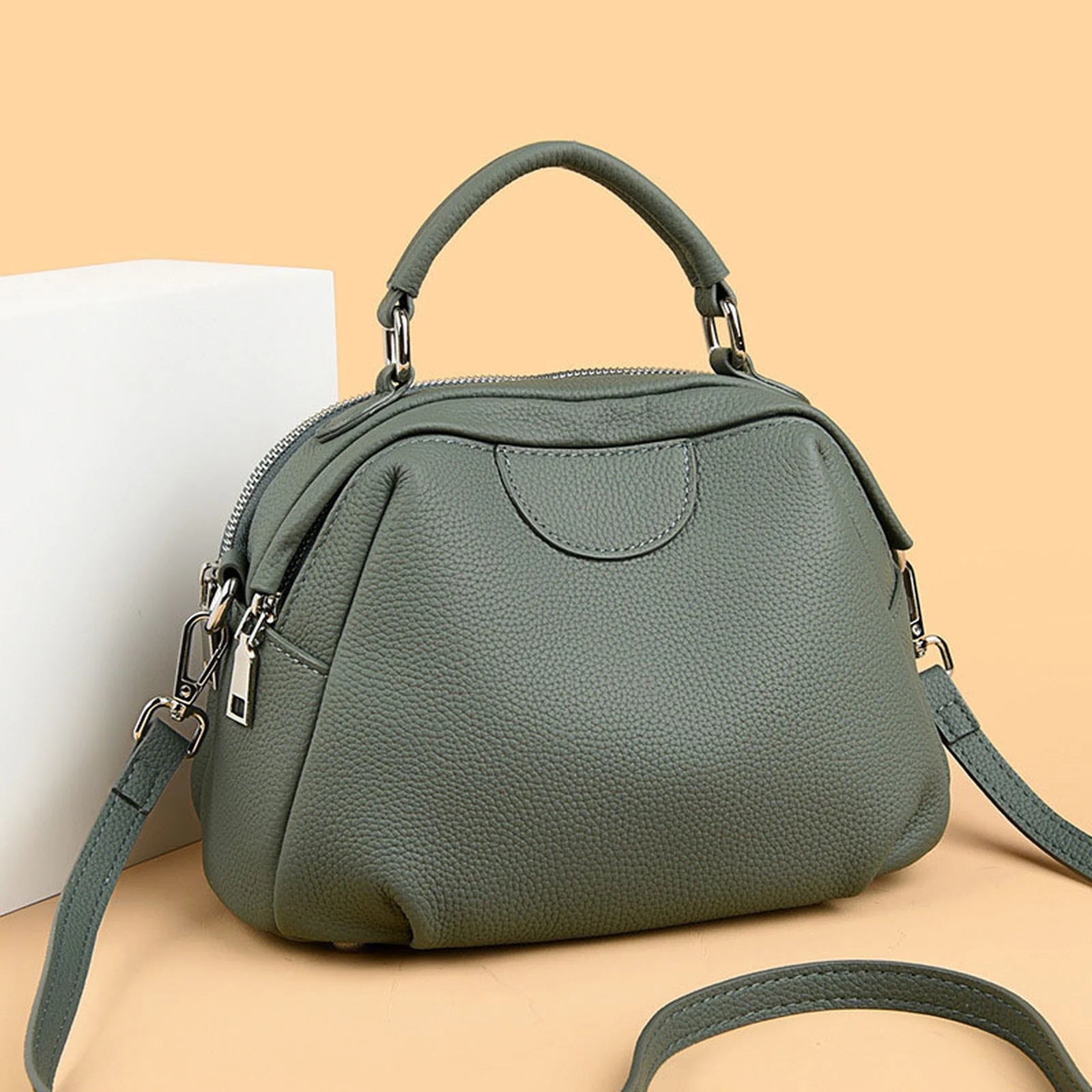Dome Top-Handle Satchel Bag custom OEM reference XXY&99161 - angled view