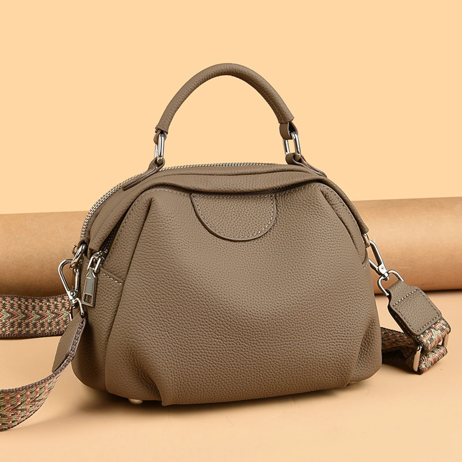 Dome Top-Handle Satchel Bag custom OEM reference XXY&99161 - side or carry view