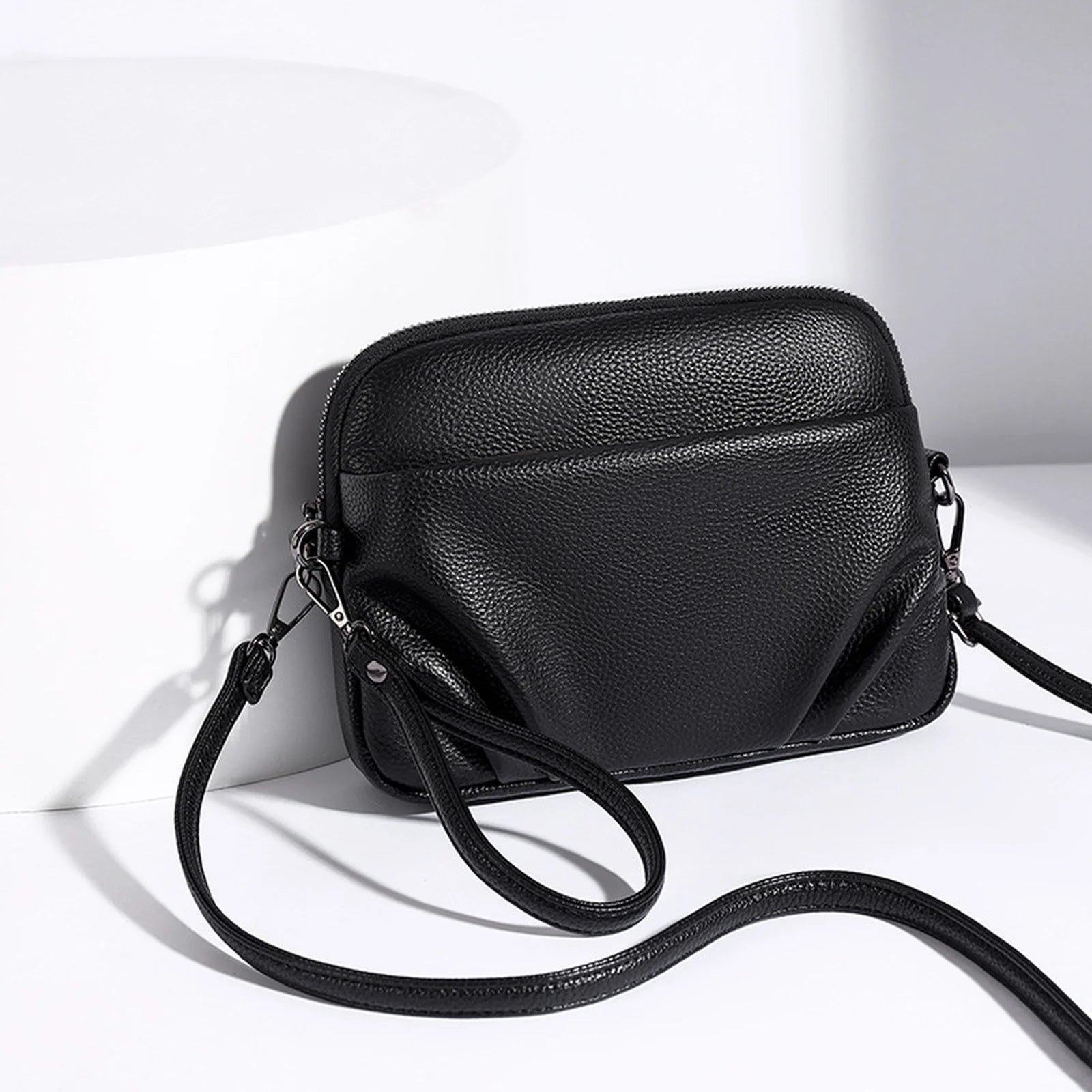 Double-Zip Camera Crossbody Bag custom OEM reference 9039 - front view