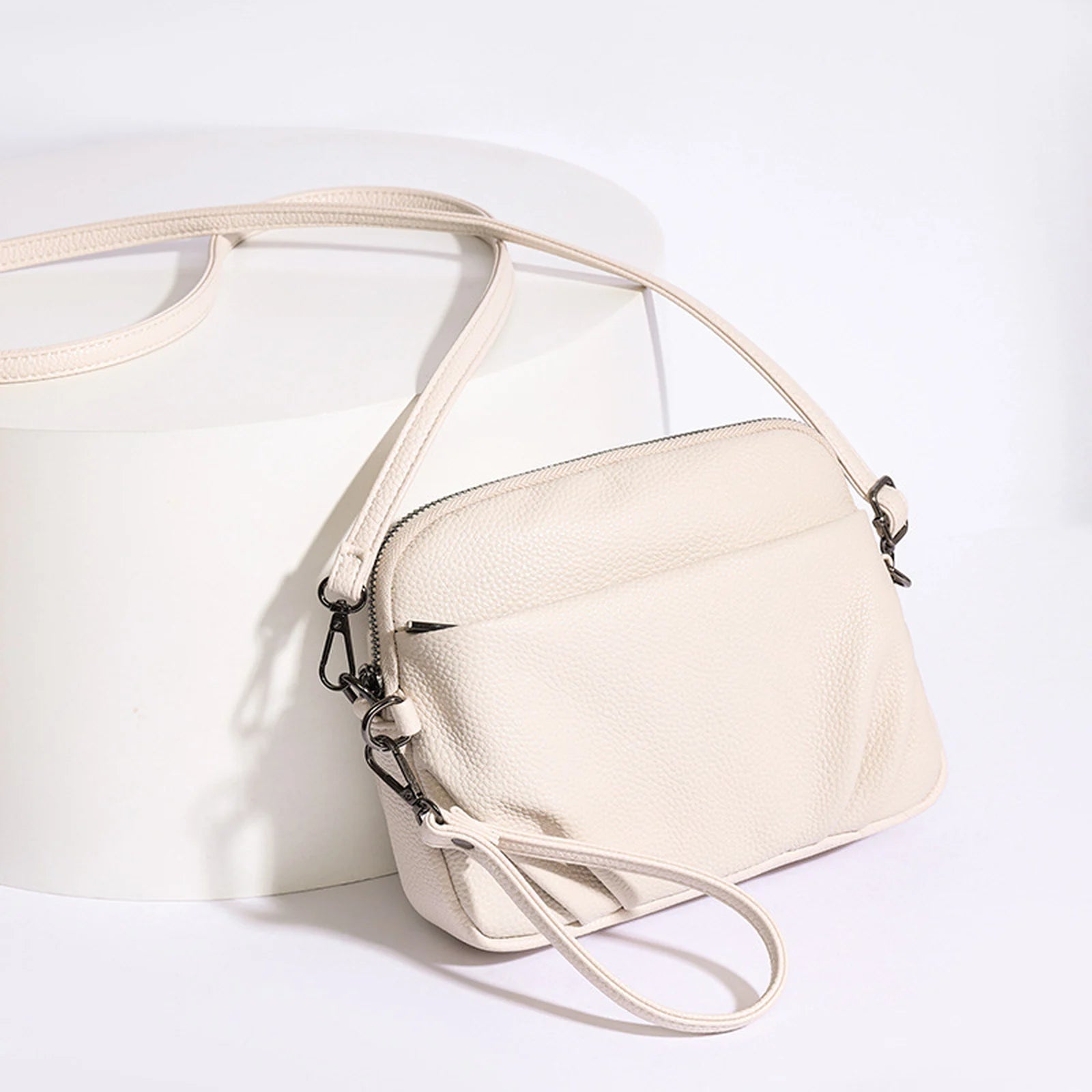 Double-Zip Camera Crossbody Bag custom OEM reference 9039 - angled view