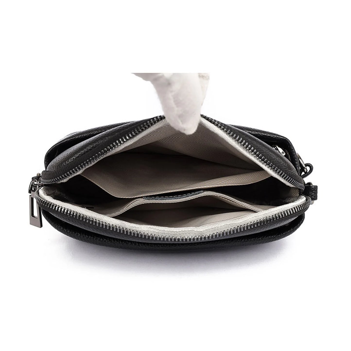 Double-Zip Camera Crossbody Bag custom OEM reference 9039 - detail view