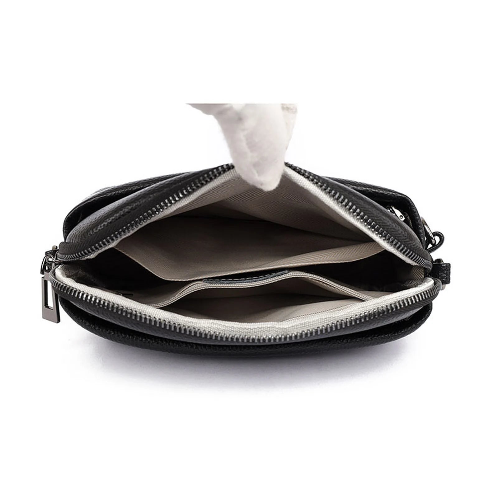 Double-Zip Camera Crossbody Bag custom OEM reference 9039 - detail view