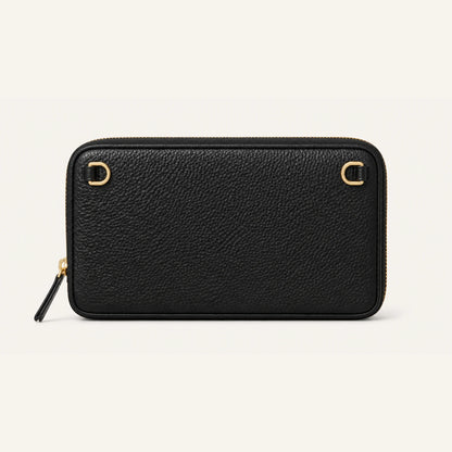 Custom Expanded Leather Zip Pouch structure and component view