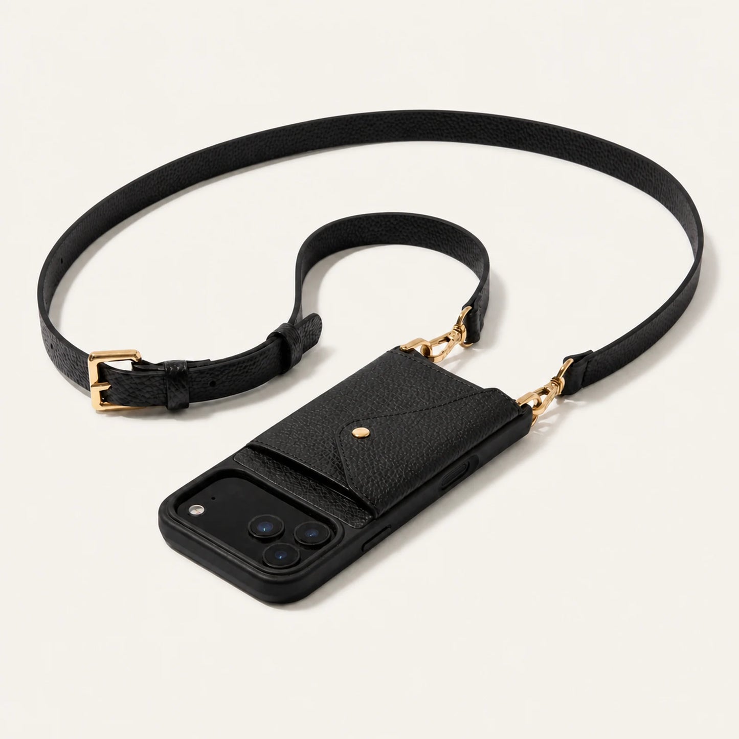 Custom Fixed Card Wallet Crossbody Phone Case structure and component view