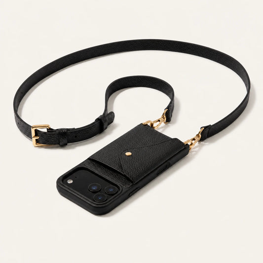 Custom Fixed Card Wallet Crossbody Phone Case structure and component view