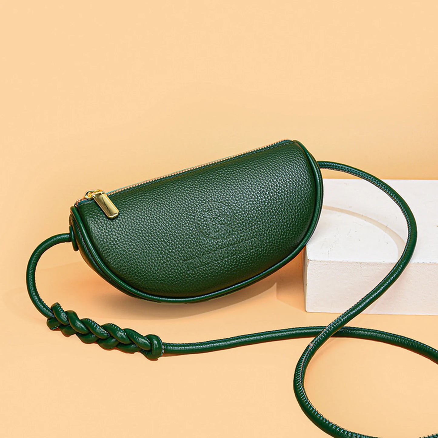 Half-Moon Mini Crossbody Bag custom OEM reference 111# - side or carry view