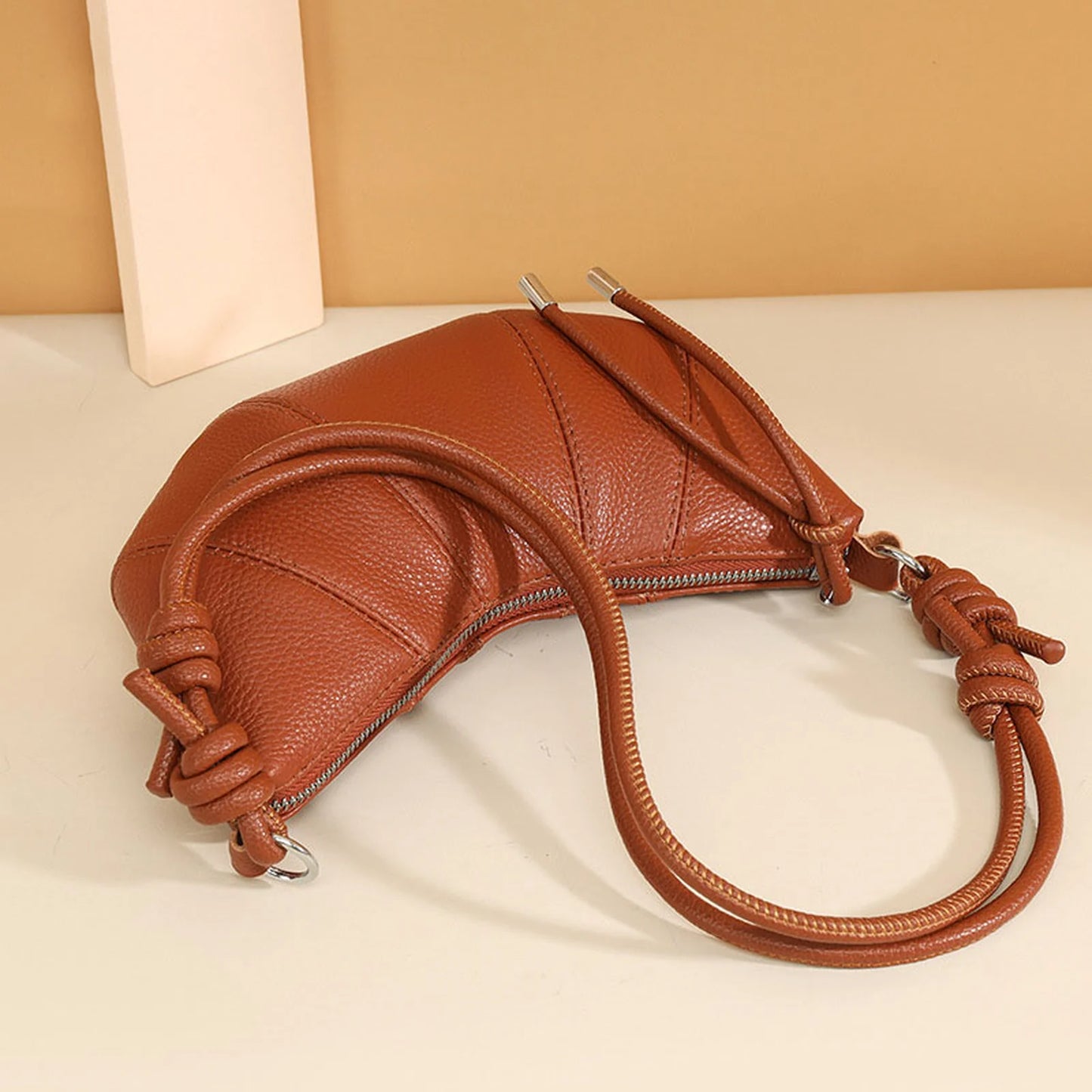 Knotted-Handle Soft Crossbody Bag custom OEM reference 02261 - angled view