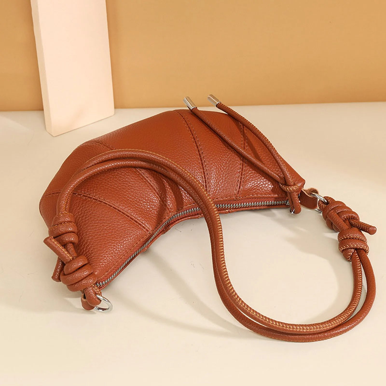 Knotted-Handle Soft Crossbody Bag custom OEM reference 02261 - angled view