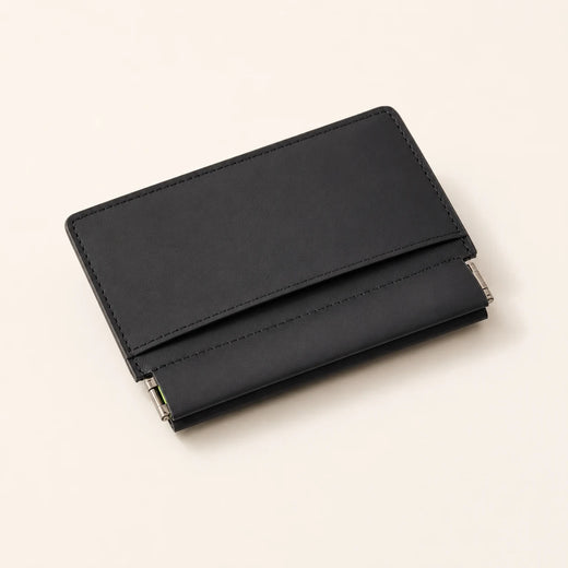 Black Full-Grain Leather Card Holder (Wholesale/OEM Manufacturer) - image 01