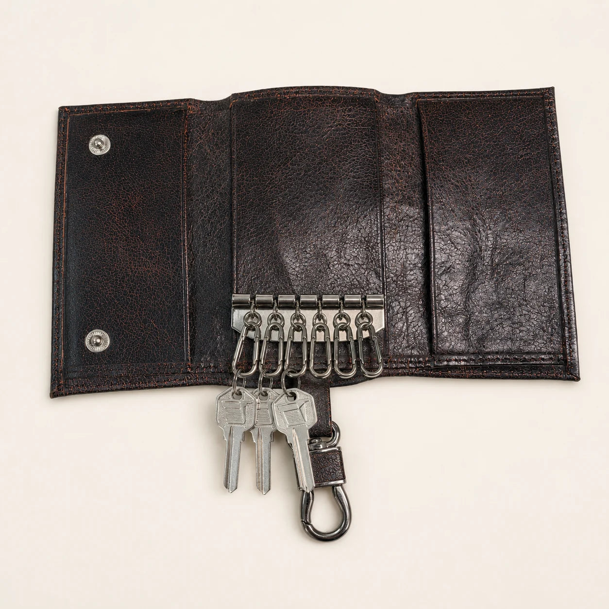 Crazy Horse Leather Key Pouch (Wholesale/OEM Manufacturer) - image 03