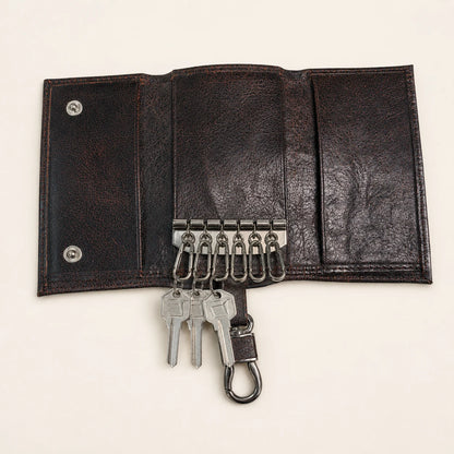 Crazy Horse Leather Key Pouch (Wholesale/OEM Manufacturer) - image 03