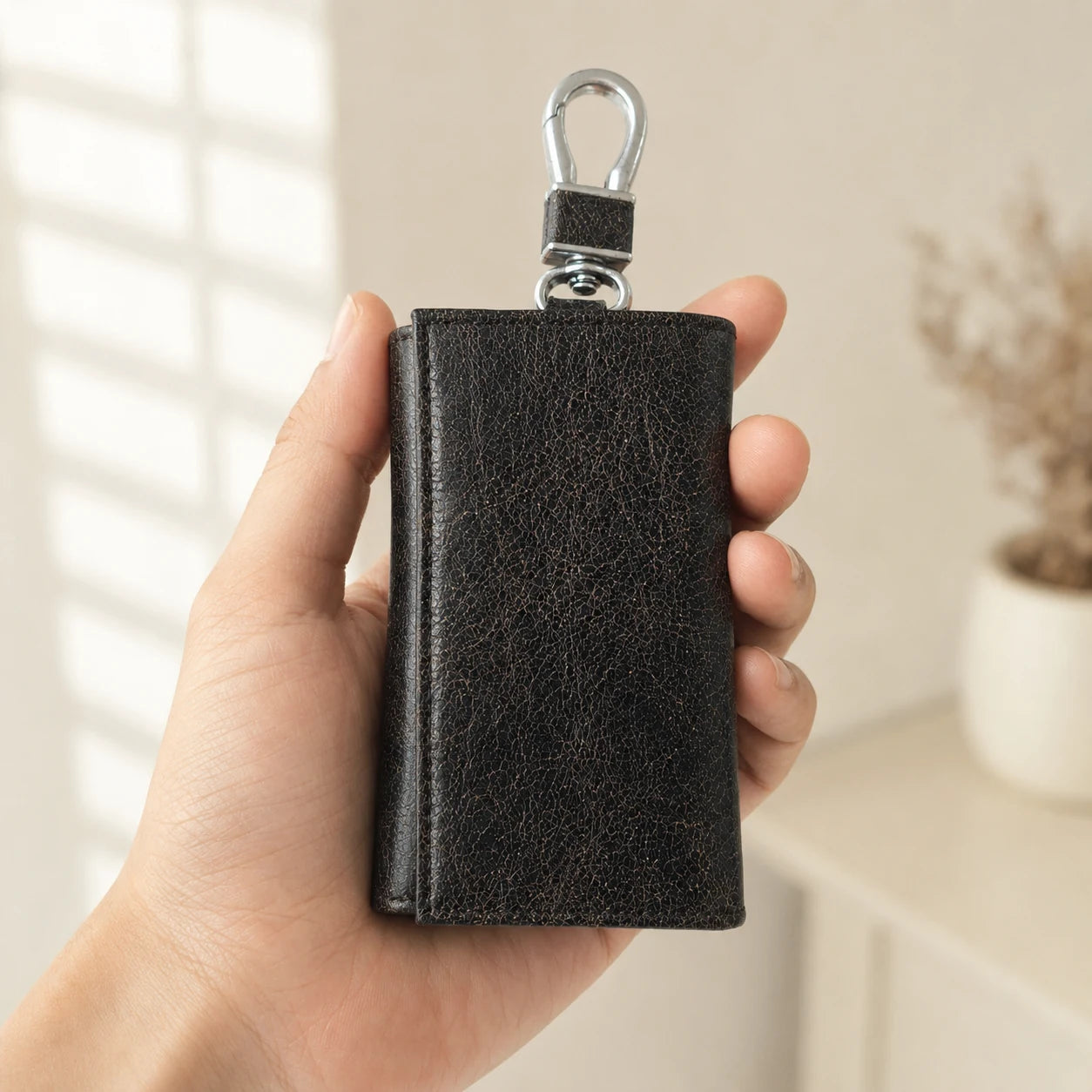 Crazy Horse Leather Key Pouch (Wholesale/OEM Manufacturer) - image 06