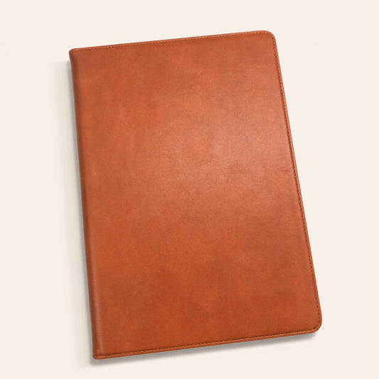 Custom Leather iPad Folio Case For 9.7 And 10.2 Inch Models Brown (Wholesale/OEM Manufacturer) - image 01