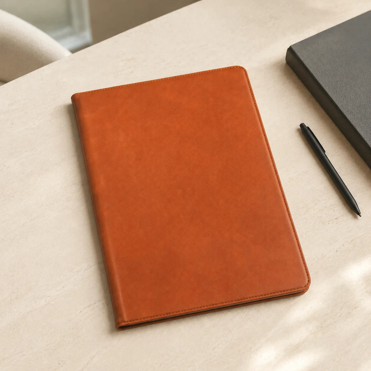 Custom Leather iPad Folio Case For 9.7 And 10.2 Inch Models Brown (Wholesale/OEM Manufacturer) - image 05