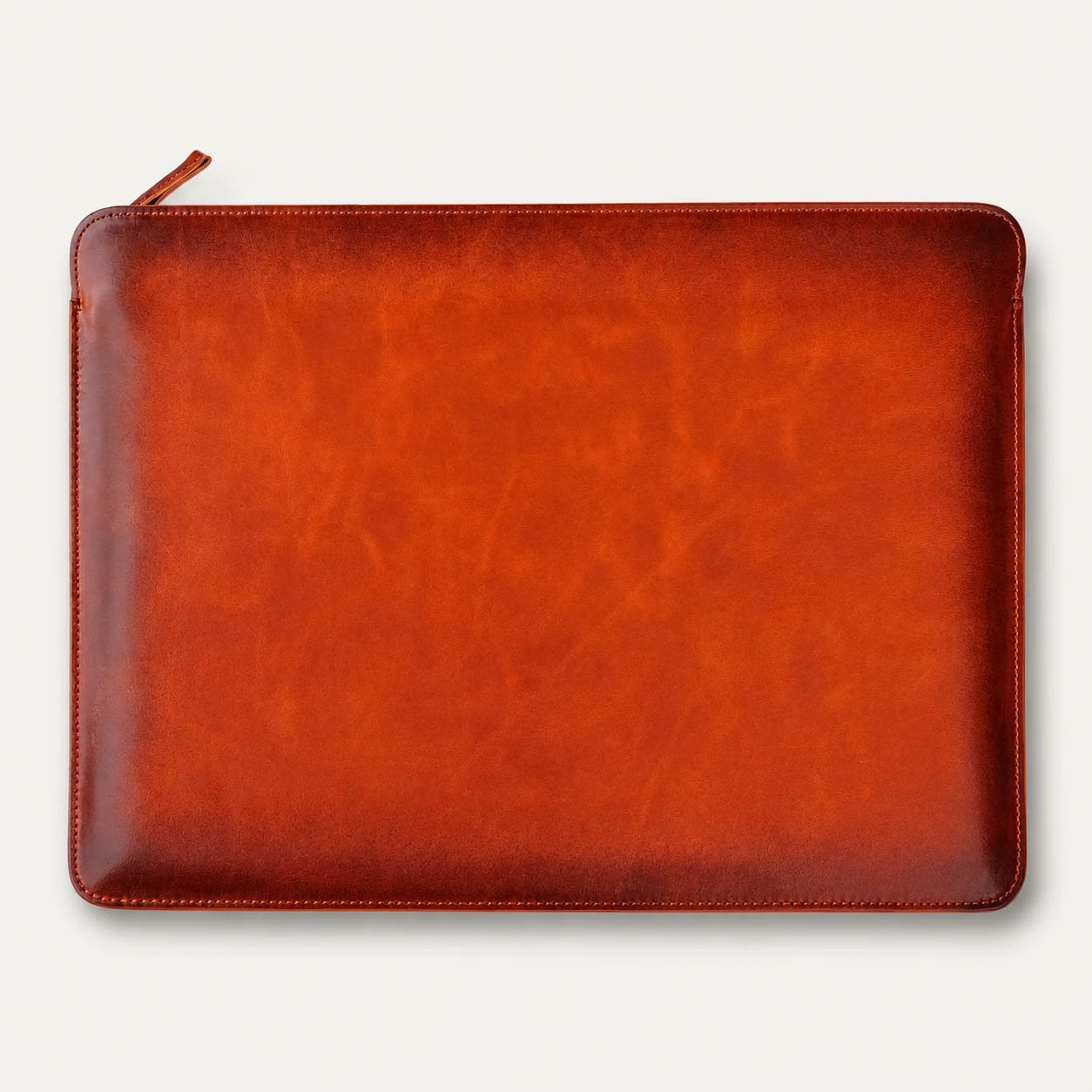 Full Grain Leather Macbook Sleeve 13 14 Inch Burnished Tan (Wholesale/OEM Manufacturer) - image 01