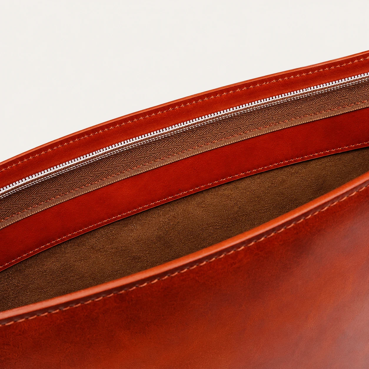 Full Grain Leather Macbook Sleeve 13 14 Inch Burnished Tan (Wholesale/OEM Manufacturer) - image 05