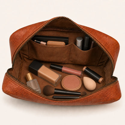 Full-Grain Leather Toiletry Bag (Wholesale/OEM Manufacturer) - image 05