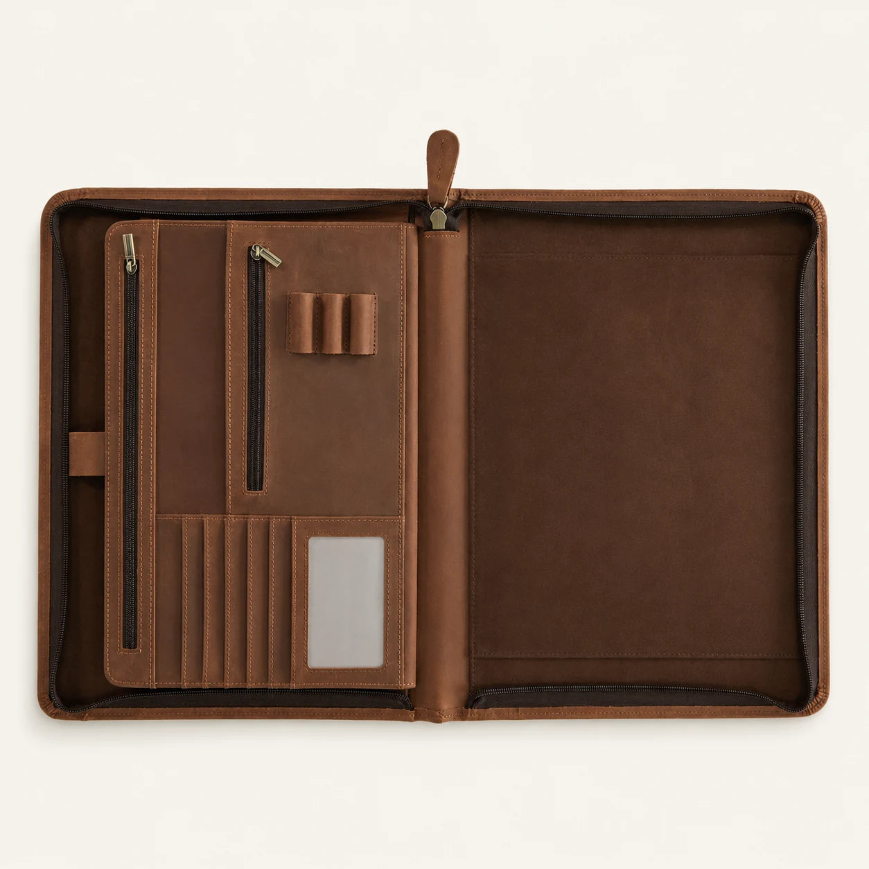 Leather Folio Folder - Crazy Horse and Oiled Wax Leather (Wholesale/OEM Manufacturer) - image 02