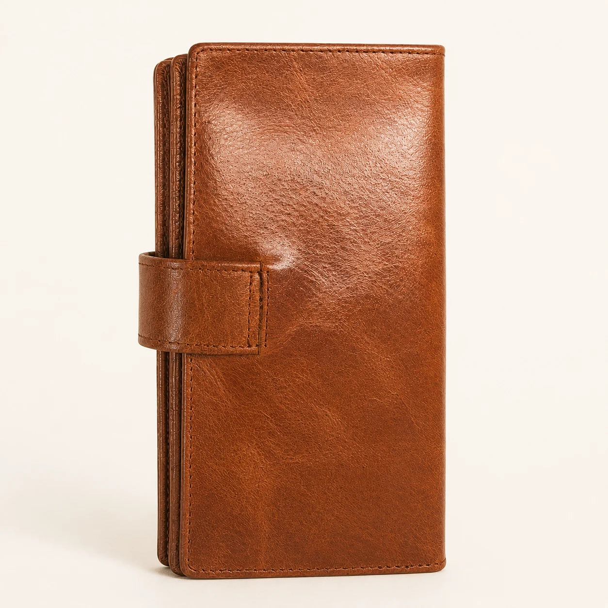 Oiled Wax Leather Long Card Holder (Wholesale/OEM Manufacturer) - image 04