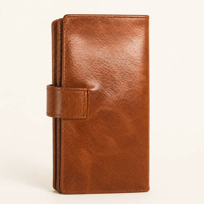 Oiled Wax Leather Long Card Holder (Wholesale/OEM Manufacturer) - image 04